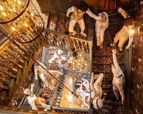 Durham University Fencing Team On Staircase